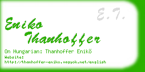 eniko thanhoffer business card